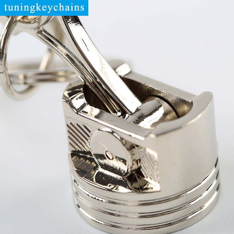 Piston Keychain Chrome Big Size