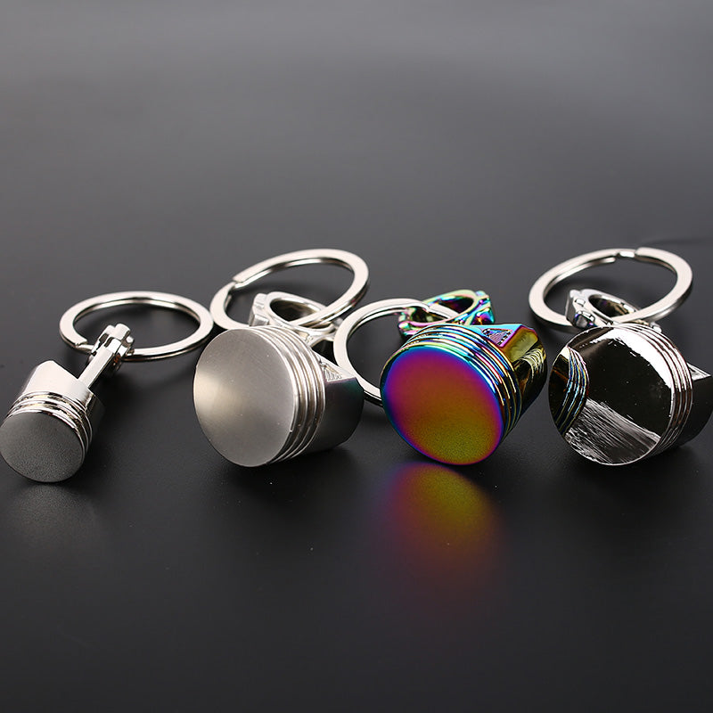 Piston Keychain Chrome Big Size