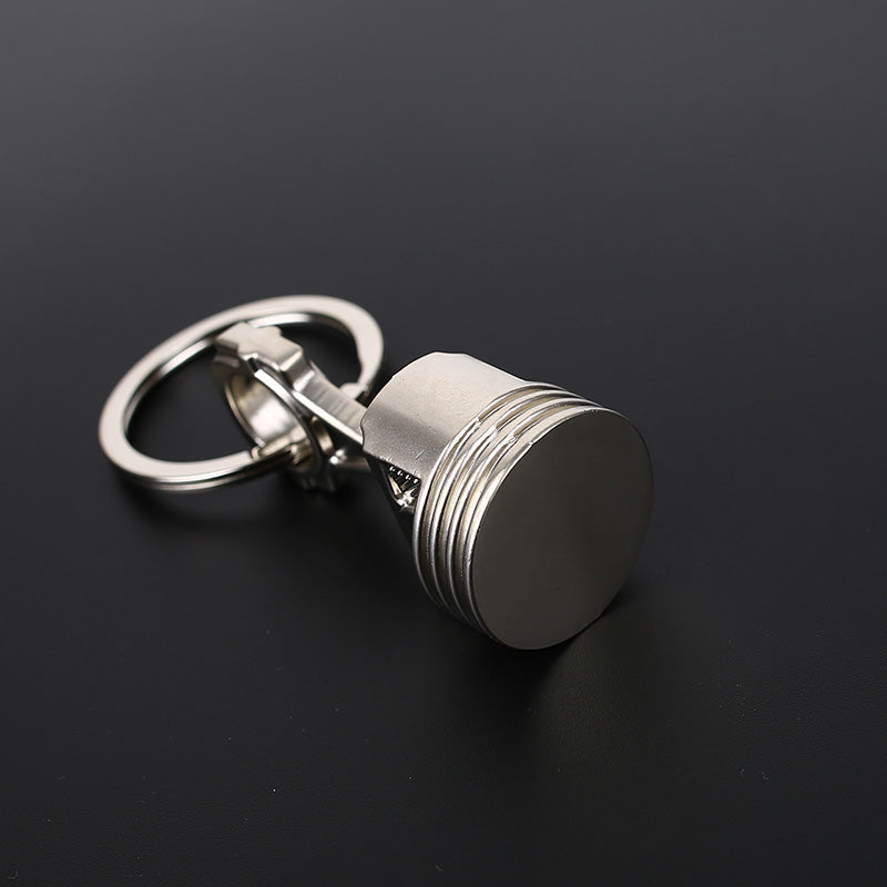 Piston Keychain Chrome Big Size