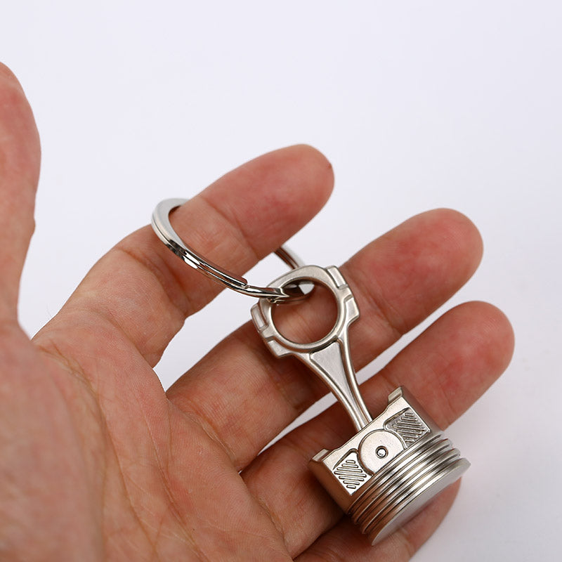 Piston Keychain Chrome Big Size