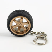 Load image into Gallery viewer, PVC TE37 Wheel Rim Keychain w/Tire